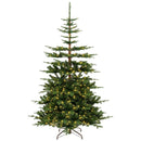 7 Feet Hinged Artificial Pre-lit Christmas Tree with 1303 Branch Tips by LJGDeals