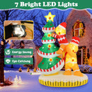 7 Feet Inflatable Christmas Tree with 7 Internal LED Lights and Built-in Fan by DirectDeals