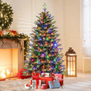 5 Feet Artificial Xmas Tree Hinged with 11 Lighting Modes and Remote Control by LJGDeals