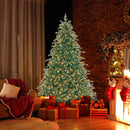 6/7/8 Feet Christmas Tree with Warm White LED Lights and Pine Cones