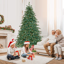 6/7/8 Feet Christmas Tree with Warm White LED Lights and Pine Cones