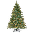 6/7/8 Feet Christmas Tree with Warm White LED Lights and Pine Cones by LJGDeals