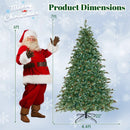 6/7/8 Feet Christmas Tree with Warm White LED Lights and Pine Cones by LJGDeals