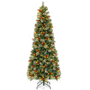 5/7.5/9 FT Pre-Lit Artificial Christmas Tree with 453/1096/1416 PVC and Pine Needles by LJGDeals