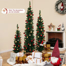 Pre-Lit Artificial Christmas Tree Set of 3 with LED Lights by LJGDeals