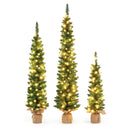 Pre-Lit Artificial Christmas Tree Set of 3 with LED Lights by LJGDeals