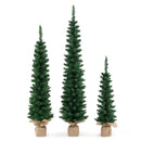 Pre-Lit Artificial Christmas Tree Set of 3 with LED Lights by DirectDeals