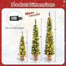Pre-Lit Artificial Christmas Tree Set of 3 with LED Lights by LJGDeals