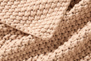 Seed Stitch Cotton Throw Blanket