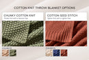 Seed Stitch Cotton Throw Blanket