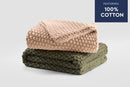 Seed Stitch Cotton Throw Blanket