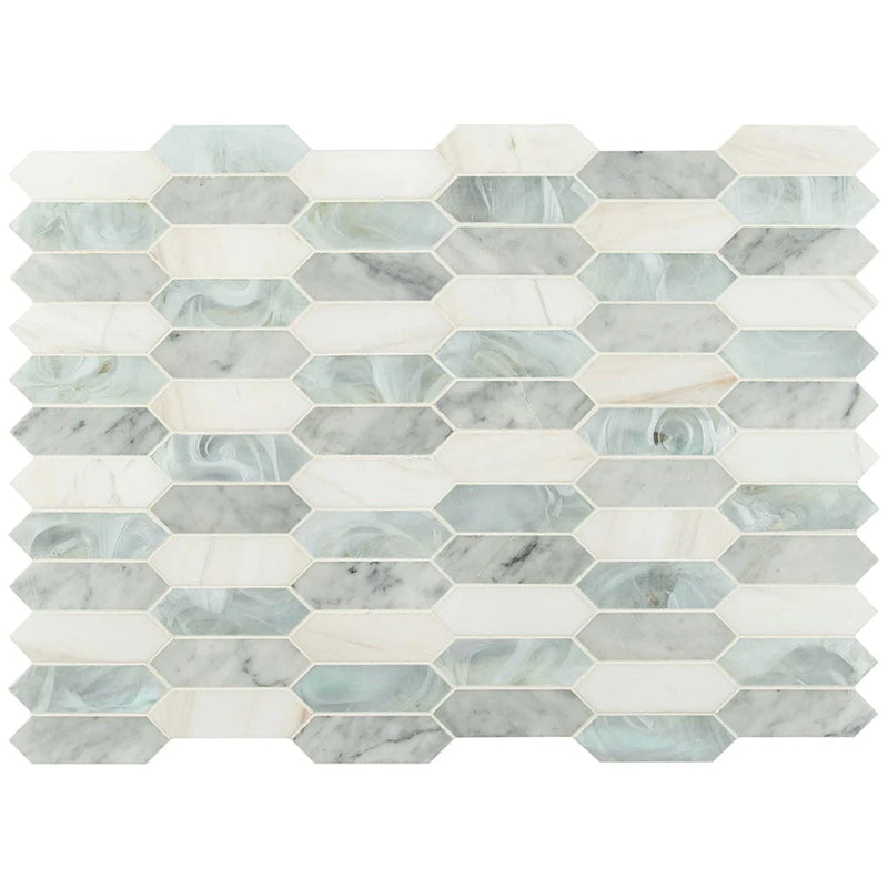 MSI Cienega Springs Picket Glass and Stone Mosaic Tile 10"x13.78"