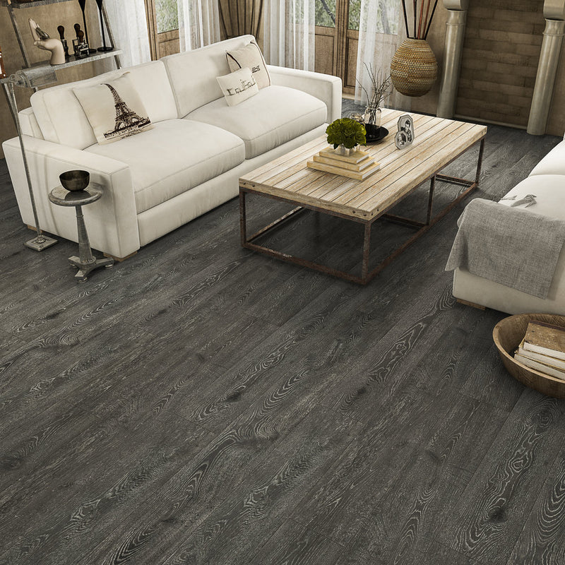 Cinder Textured/EIR 7.72"x72.83" Laminate Flooring 12.3mm - Foggy Gray