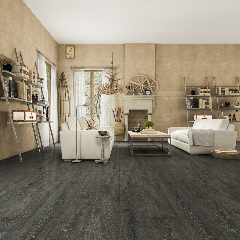 Cinder Textured/EIR 7.72"x72.83" Laminate Flooring 12.3mm - Foggy Gray