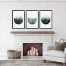 Nordic Forest Circle Wall Art. Set of 3 Scandinavian Prints by Wall Art Set