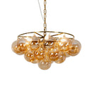Circular Multi-Head Glass Ball Bubble Chandelier