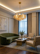 Circular Multi-Head Glass Ball Bubble Chandelier