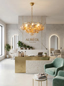 Circular Multi-Head Glass Ball Bubble Chandelier