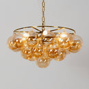 Circular Multi-Head Glass Ball Bubble Chandelier