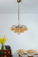 Circular Multi-Head Glass Ball Bubble Chandelier