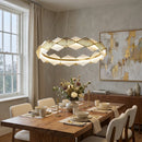 Circular Rote Alabaster Diamond Chandelier