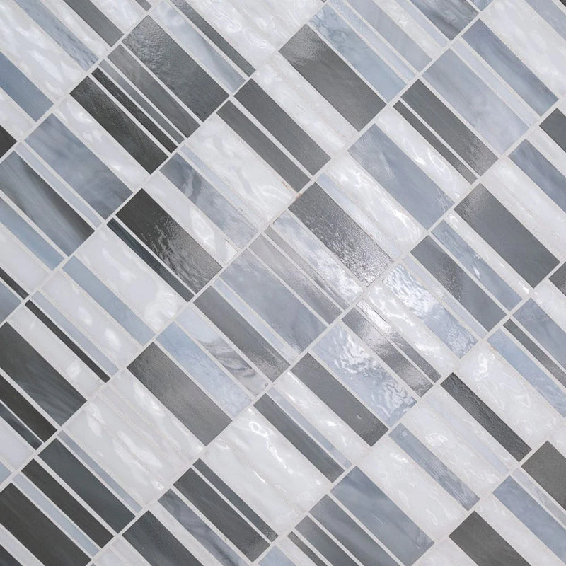 MSI Citi Stax Lapis Glass Mosaic Tile 12"x12"