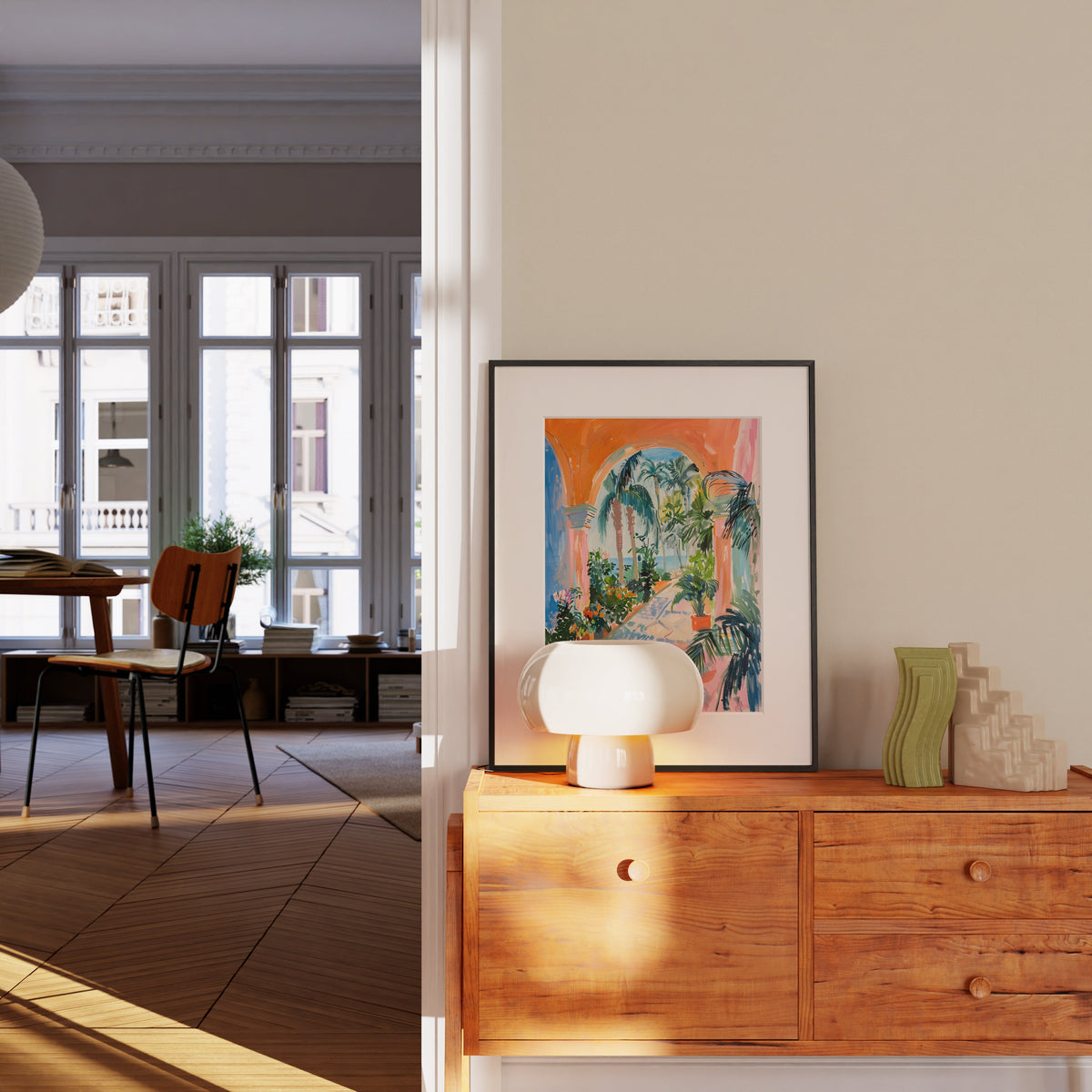 City Scenery 3, installed in a room