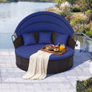 Round Patio Daybed with Retractable Canopy and Cushions by LJGDeals