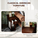 2-Tier Rubber Wood Classic End Table with Drawer and Shelf by LJGDeals