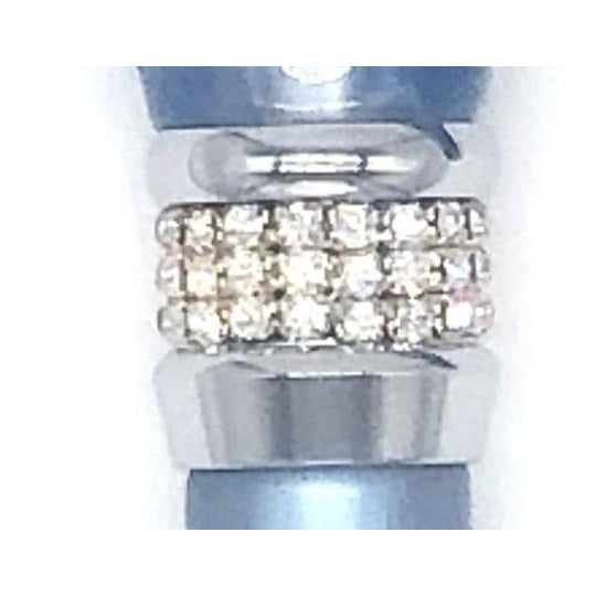 Classy Walking Canes Adjustable Elegant Blue with Rhinestone Collar