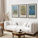 3 Piece Claude Monet Wall Art Set. Water Lilies Prints