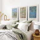3 Piece Claude Monet Wall Art Set. Water Lilies Prints