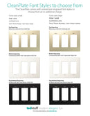 CleanPlate Classic Wall Plate in Jet Black for Toggle Switches