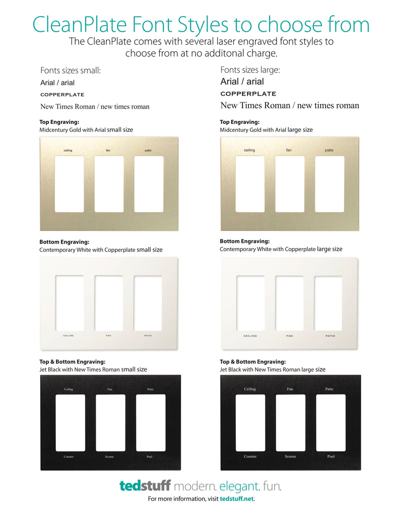CleanPlate Classic Wall Plate in Stainless Steel for Toggle Switches