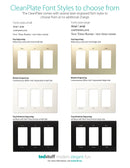 CleanPlate Wall Plate in Contemporary White for Rocker Switches