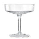 Ribbed Coupe Cocktail Glasses 8 oz | Set of 4 (Clear)