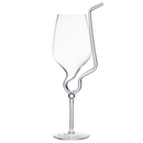 Straw Wine Glass, Spiral Vampire Wine Glass | 16oz