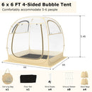 Instant Pop up Sports Tent with Carrying Bag and Floor Mat for 1-2/5-6 People by LJGDeals