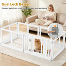Clear Plastic Dog Playpen with Door - 8 Panel by LJGDeals