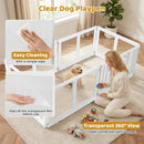 Clear Plastic Dog Playpen with Door - 8 Panel by LJGDeals