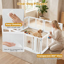 Clear Plastic Dog Playpen with Door - 8 Panel by LJGDeals