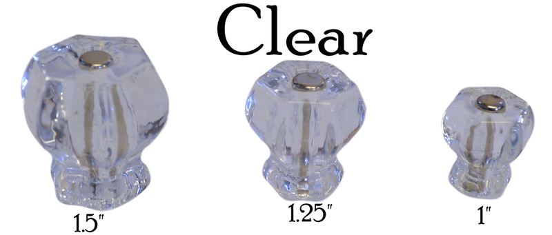 Glass Knob, Hex-Shaped