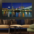 Cleveland City Lights Night Skyline Wall Art Cityscape by MyGreatCanvas | Canvas Wall Art Prints | Photo Prints & Wall Decor