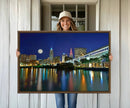Cleveland City Lights Night Skyline Wall Art Cityscape by MyGreatCanvas | Canvas Wall Art Prints | Photo Prints & Wall Decor