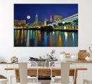 Cleveland City Lights Night Skyline Wall Art Cityscape by MyGreatCanvas | Canvas Wall Art Prints | Photo Prints & Wall Decor
