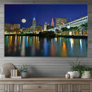 Cleveland City Lights Night Skyline Wall Art Cityscape by MyGreatCanvas | Canvas Wall Art Prints | Photo Prints & Wall Decor