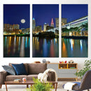 Cleveland City Lights Night Skyline Wall Art Cityscape by MyGreatCanvas | Canvas Wall Art Prints | Photo Prints & Wall Decor