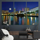 Cleveland City Lights Night Skyline Wall Art Cityscape by MyGreatCanvas | Canvas Wall Art Prints | Photo Prints & Wall Decor