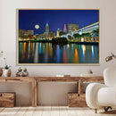 Cleveland City Lights Night Skyline Wall Art Cityscape by MyGreatCanvas | Canvas Wall Art Prints | Photo Prints & Wall Decor