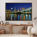 Cleveland City Lights Night Skyline Wall Art Cityscape by MyGreatCanvas | Canvas Wall Art Prints | Photo Prints & Wall Decor